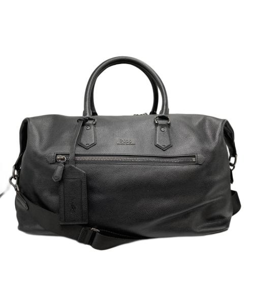 POLO RALPH LAUREN（ポロ・ラルフローレン）POLO RALPH LAUREN (ポロ・ラルフローレン) 2WAYレザーボストンバッグ ブラックの古着・服飾アイテム