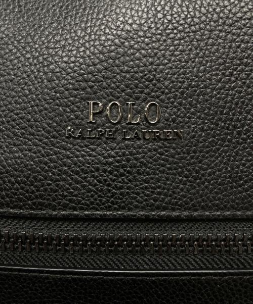 POLO RALPH LAUREN（ポロ・ラルフローレン）POLO RALPH LAUREN (ポロ・ラルフローレン) 2WAYレザーボストンバッグ ブラックの古着・服飾アイテム