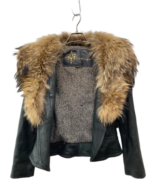 mackage（マッカージュ）mackage (マッカージュ) ファー付きレザージャケット ブラック サイズ:ＸＳの古着・服飾アイテム