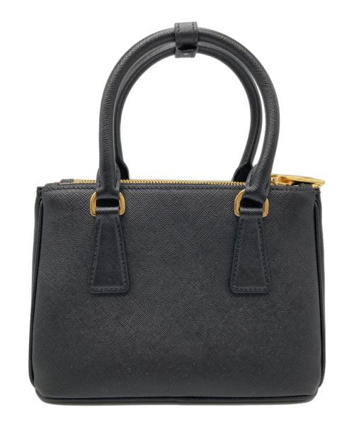PRADA（プラダ）PRADA (プラダ) ガレリア サフィアーノレザー ミニバッグ ブラックの古着・服飾アイテム