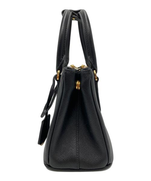 PRADA（プラダ）PRADA (プラダ) ガレリア サフィアーノレザー ミニバッグ ブラックの古着・服飾アイテム