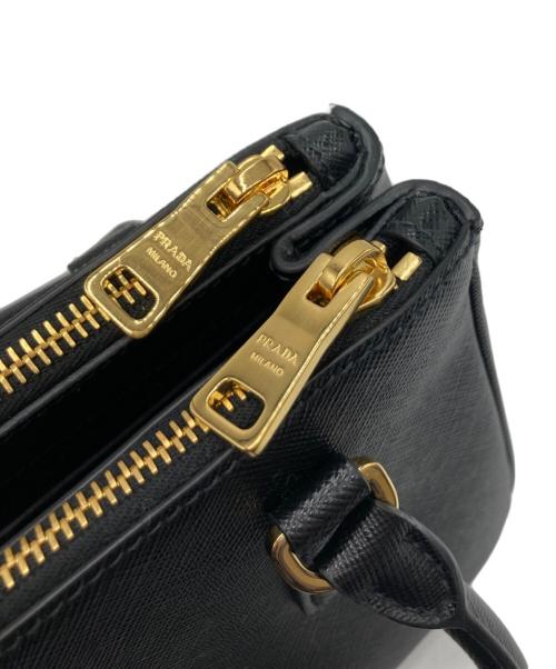 PRADA（プラダ）PRADA (プラダ) ガレリア サフィアーノレザー ミニバッグ ブラックの古着・服飾アイテム