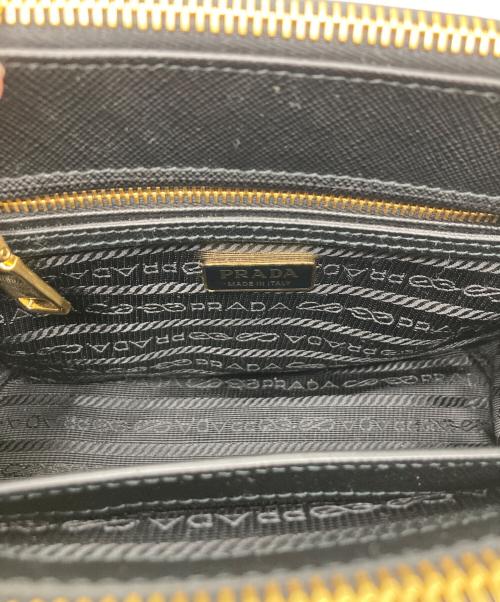 PRADA（プラダ）PRADA (プラダ) ガレリア サフィアーノレザー ミニバッグ ブラックの古着・服飾アイテム