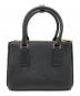 PRADA (プラダ) ガレリア サフィアーノレザー ミニバッグ ブラック：220000円