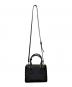 中古・古着 PRADA (プラダ) ガレリア サフィアーノレザー ミニバッグ ブラック：220000円