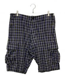 stussy（ステューシー）の古着「チェックハーフパンツ」｜ブラック