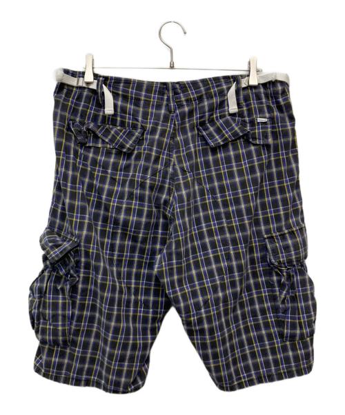 stussy（ステューシー）stussy (ステューシー) チェックハーフパンツ ブラック サイズ:36の古着・服飾アイテム