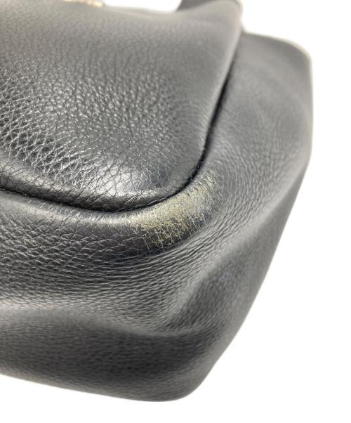 PRADA（プラダ）PRADA (プラダ) スモールレザーハンドバック/ヴィッテロダイノ ブラックの古着・服飾アイテム