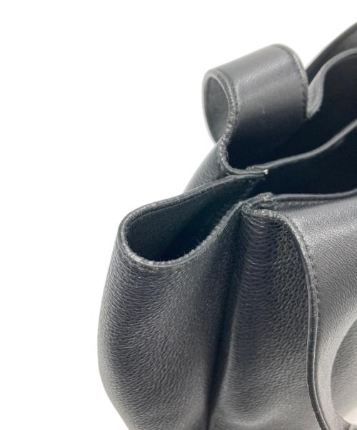 PRADA（プラダ）PRADA (プラダ) スモールレザーハンドバック/ヴィッテロダイノ ブラックの古着・服飾アイテム