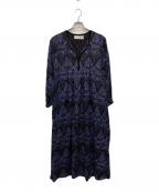 sara mallikaサラマリカ）の古着「Meena Print Tassel Dress/020442SH1」｜ネイビー