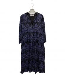 sara mallika（サラマリカ）の古着「Meena Print Tassel Dress/	020442SH1」｜ネイビー