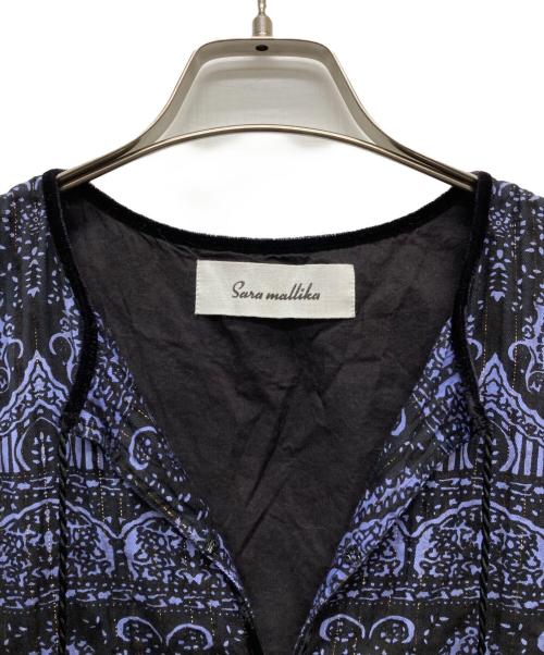 sara mallika（サラマリカ）sara mallika (サラマリカ) Meena Print Tassel Dress/	020442SH1 ネイビー サイズ:Mの古着・服飾アイテム