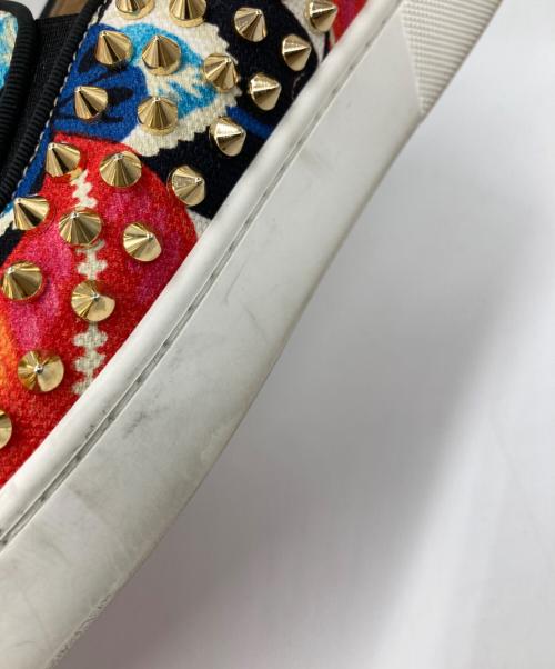 Christian Louboutin（クリスチャン・ルブタン）Christian Louboutin (クリスチャン・ルブタン) ROLLER BOAT スパイク スタッズ シューズ マルチカラー サイズ:43の古着・服飾アイテム