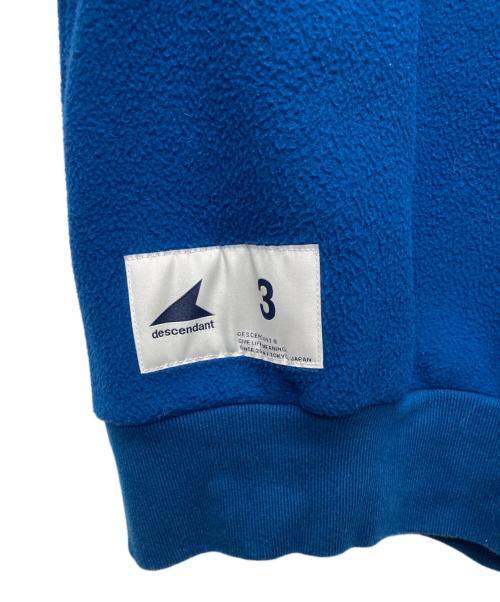 DESCENDANT（ディセンダント）DESCENDANT (ディセンダント) BURY ZIP FLEECE ブルー サイズ:3の古着・服飾アイテム