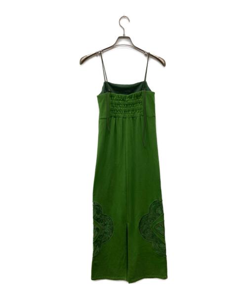 Ameri（アメリ）AMERI (アメリ) CUTWORKLACESWEATDRESS グリーン サイズ:Sの古着・服飾アイテム