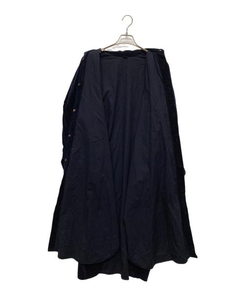 45R（フォーティファイブ・アール）45R (フォーティファイブ・アール) コーデュロイシャツワンピース ネイビーの古着・服飾アイテム