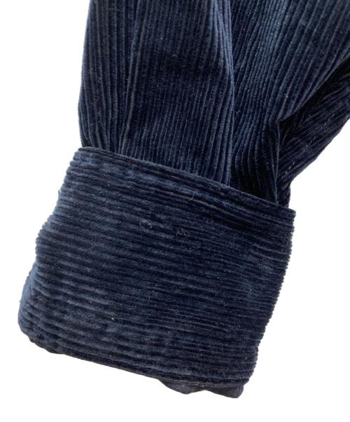 45R（フォーティファイブ・アール）45R (フォーティファイブ・アール) コーデュロイシャツワンピース ネイビーの古着・服飾アイテム