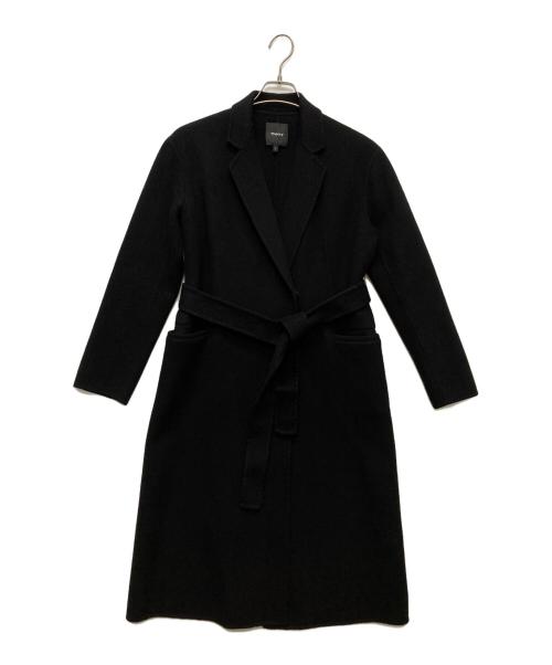 theory（セオリー）theory (セオリー) カシミヤダブルフェイスロングコート ブラック サイズ:Pの古着・服飾アイテム