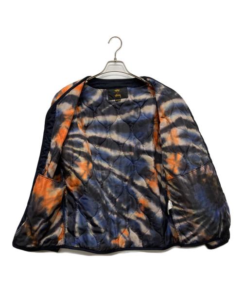 stussy（ステューシー）stussy (ステューシー) ALPHA INDUSTRIES (アルファインダストリーズ) キルティングジャケット ブルー サイズ:Ｍの古着・服飾アイテム