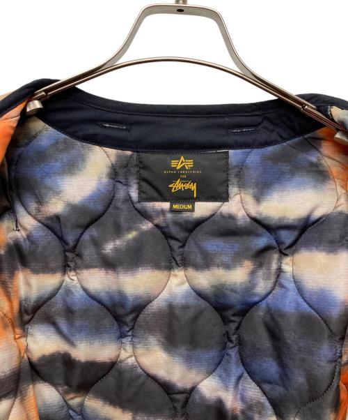 stussy（ステューシー）stussy (ステューシー) ALPHA INDUSTRIES (アルファインダストリーズ) キルティングジャケット ブルー サイズ:Ｍの古着・服飾アイテム