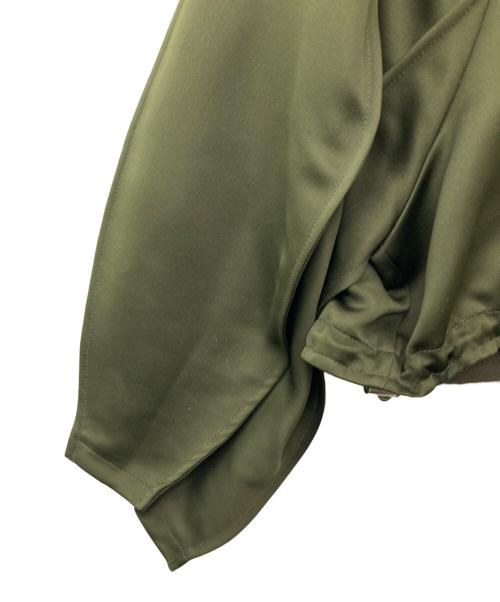 UN3D.（アンスリード）UN3D. (アンスリード) アウトシームショートブルゾン クロップドジャケット グリーン サイズ:36の古着・服飾アイテム