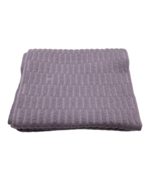 HERMES（エルメス）HERMES (エルメス) ウールカシミヤマフラー パープルの古着・服飾アイテム