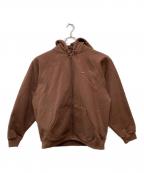SUPREMEシュプリーム）の古着「22AWBrim Zip Up Hooded Sweatshirt（ブリムジップアップフーデッドスウェットシャツ）」｜ブラウン