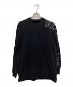 BALENCIAGAバレンシアガ）の古着「ロゴ刺繍ロングスリーブカットソー/739027 TOVV6」｜ブラック