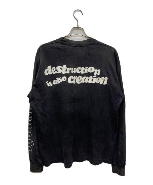 READYMADE（レディメイド）READYMADE (レディメイド) LS T DESTRUCTION/RE-CO-BK-00-00-283 ブラック サイズ:XLの古着・服飾アイテム