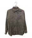 ）の古着「Blue Chambray Linen Work Shirt」｜グレー