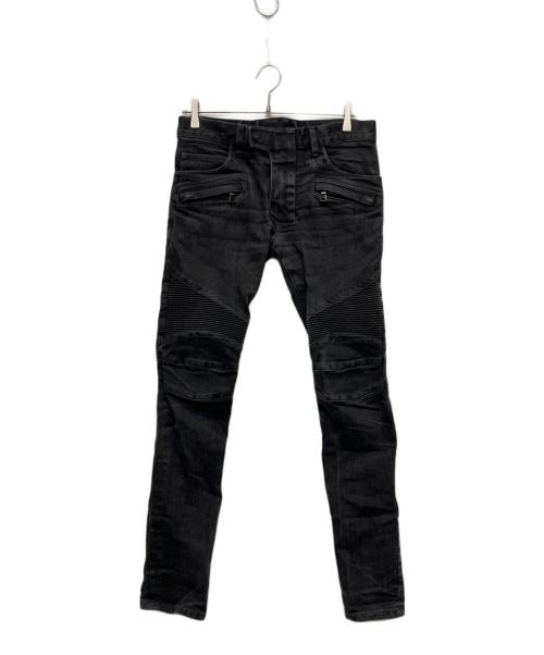 BALMAIN（バルマン）BALMAIN (バルマン) バイカーデニムパンツ/S5HT551C710 ブラック サイズ:29の古着・服飾アイテム