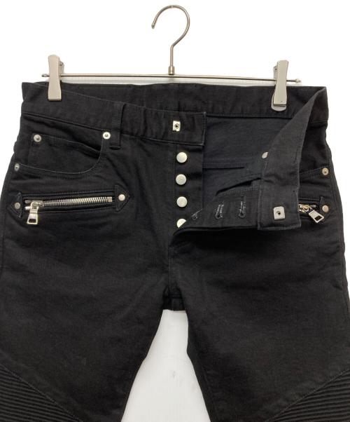 BALMAIN（バルマン）BALMAIN (バルマン) バイカーデニムパンツ ブラック サイズ:29の古着・服飾アイテム