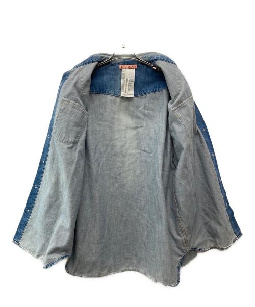 Acne studios（アクネ ストゥディオス）Acne studios (アクネ ストゥディオス) フェードフィニッシュボタンアップデニムシャツ インディゴ サイズ:48の古着・服飾アイテム