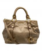 MIU MIUミュウミュウ）の古着「VITELLO SHINE/RN0685」｜ベージュ