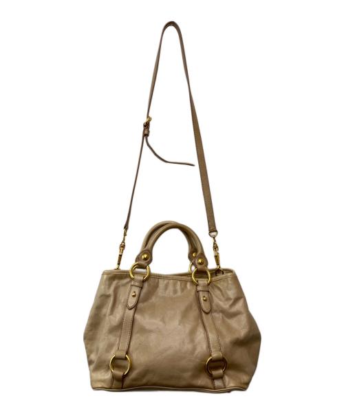 MIU MIU（ミュウミュウ）MIU MIU (ミュウミュウ) VITELLO SHINE/RN0685 ベージュの古着・服飾アイテム