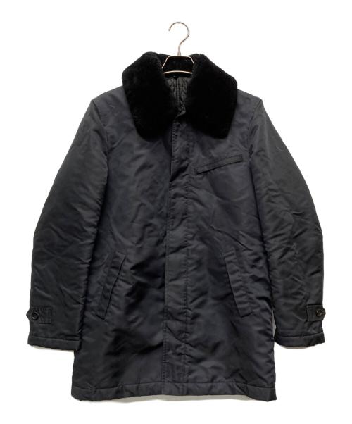 COMME des GARCONS HOMME（コムデギャルソン オム）COMME des GARCONS HOMME (コムデギャルソン オム) 襟ボアナイロンコート/HC-J083 ブラック サイズ:Mの古着・服飾アイテム