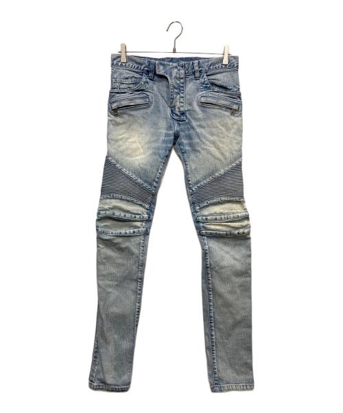 BALMAIN（バルマン）BALMAIN (バルマン) バイカーデニム ブルー サイズ:W29の古着・服飾アイテム