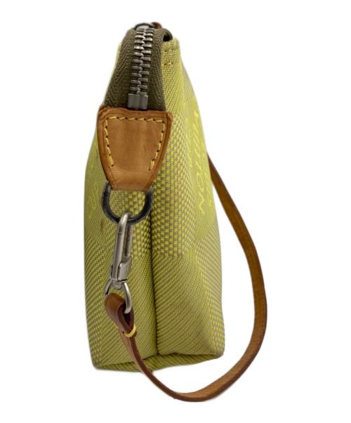 LOUIS VUITTON（ルイ ヴィトン）LOUIS VUITTON (ルイ ヴィトン) ダミエジェアンボランティア ポーチ イエローの古着・服飾アイテム