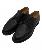 berwickバーウィック）の古着「シボ革Uチップレザーシューズ/2369」｜ブラック