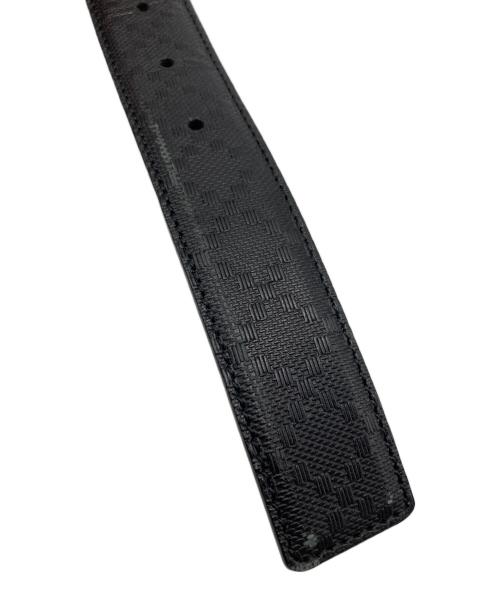 GUCCI（グッチ）GUCCI (グッチ) スクエアバックル ディアマンテ レザーベルト ブラックの古着・服飾アイテム