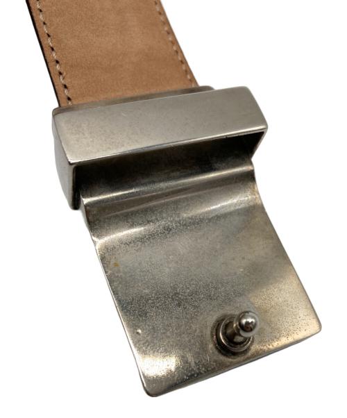 GUCCI（グッチ）GUCCI (グッチ) スクエアバックル ディアマンテ レザーベルト ブラックの古着・服飾アイテム