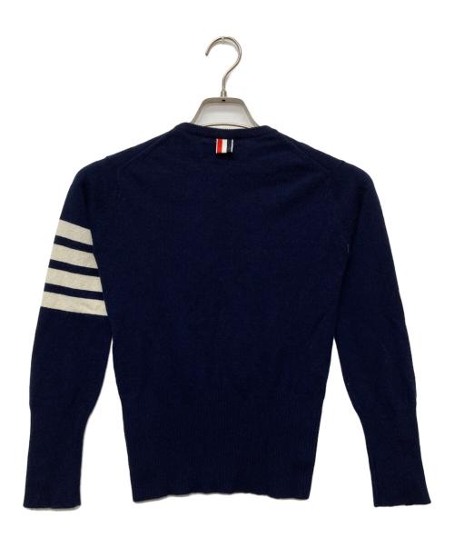 Thom Browne（トムブラウン）Thom Browne (トムブラウン) クラシック4BARカシミアクルーネックニット/FKA001A00011 ネイビー サイズ:1の古着・服飾アイテム