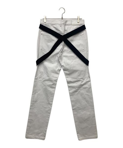 JOHN LAWRENCE SULLIVAN（ジョン ローレンス サリバン）JOHN LAWRENCE SULLIVAN (ジョン ローレンス サリバン) STRAP DENIM PANTS/2B013-0321-28 ホワイト サイズ:46の古着・服飾アイテム
