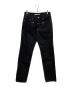 JOHN LAWRENCE SULLIVAN（ジョン ローレンス サリバン）の古着「FRONT SIDE BELTED DENIM PANTS/2B007-0320-34」｜ブラック