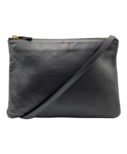 CELINE（セリーヌ）CELINE (セリーヌ) ラージトリオショルダーバック ブラックの古着・服飾アイテム