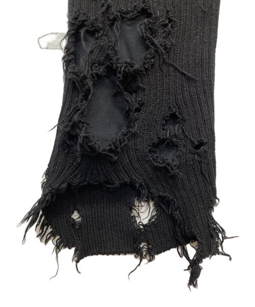 BALENCIAGA（バレンシアガ）BALENCIAGA (バレンシアガ) デストロイ加工タートルネックニットセーター/662720 T3209 ブラック サイズ:XSの古着・服飾アイテム