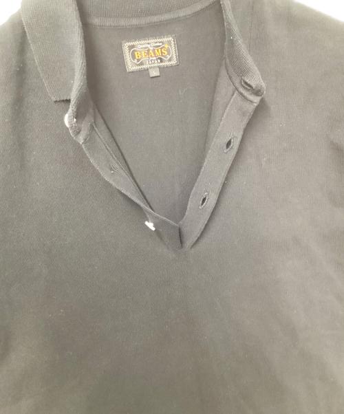BEAMS PLUS（ビームスプラス）BEAMS PLUS (ビームスプラス) Knit Polo 12G ブラック サイズ:Ｌの古着・服飾アイテム