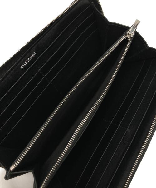 BALENCIAGA（バレンシアガ）BALENCIAGA (バレンシアガ) ラウンドジップウォレット/717787 ブラックの古着・服飾アイテム
