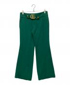 GUCCIグッチ）の古着「GGマーモントベルトパンツ/462569 ZHM88」｜グリーン
