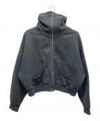 entire studiosエンタイアスタジオ）の古着「FULL ZIPジップアップパーカー/ES2106 P0024」｜ブラック